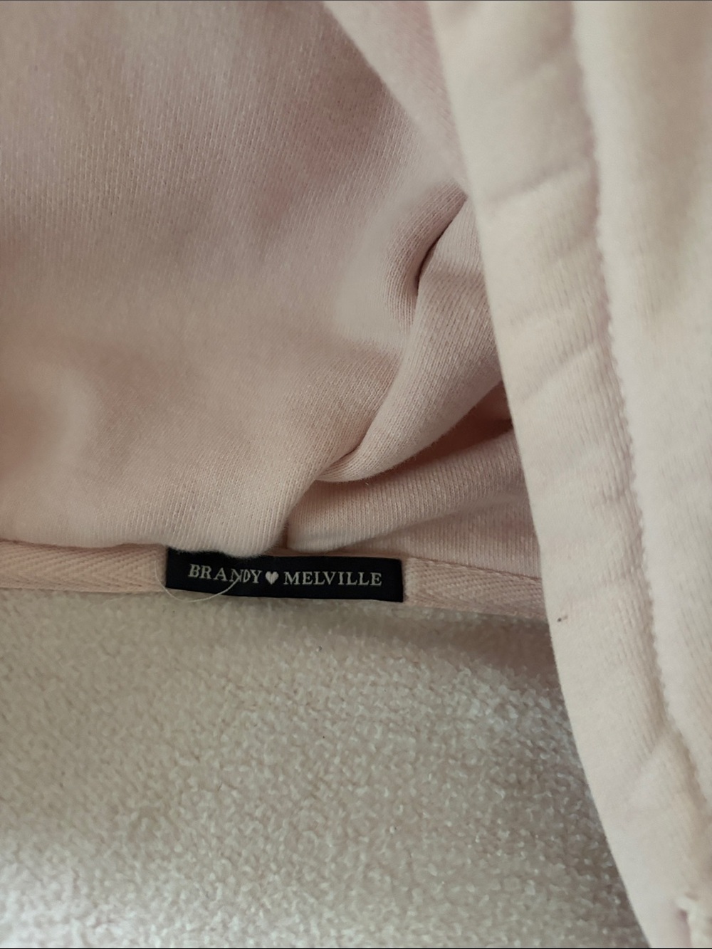 Brandy Melville Pale Pink Hoodie - Picture 2 of 4